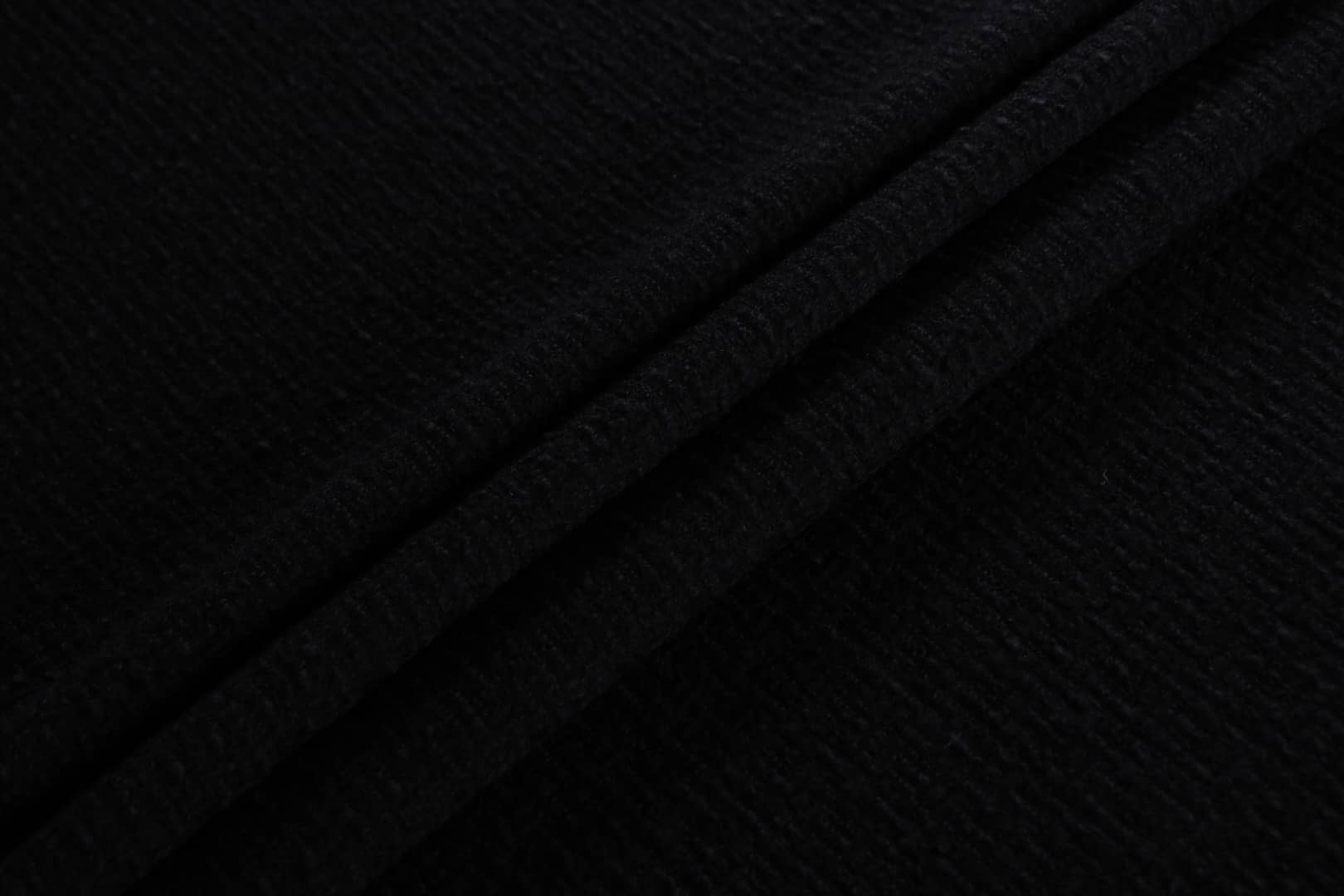 Tissu Noir en Laine, Polyester pour vêtements