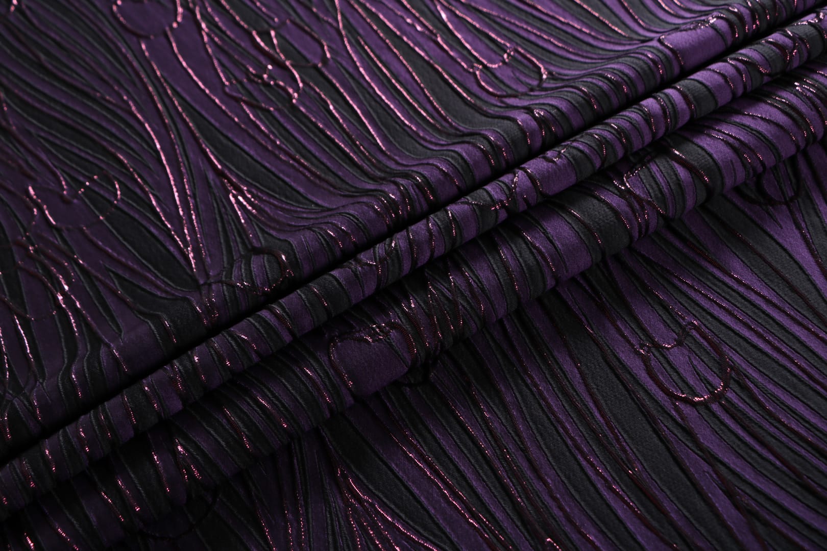 Tessuto Viola in Poliestere per abbigliamento