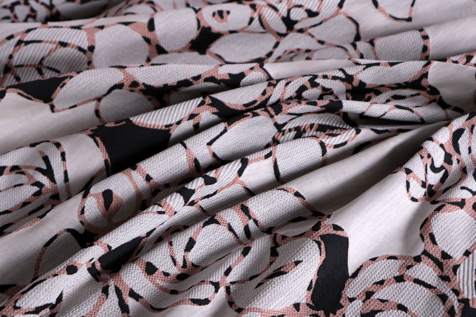 Black, Pink, White Cotton, Linen, Polyester, Silk fabric for dressmaking