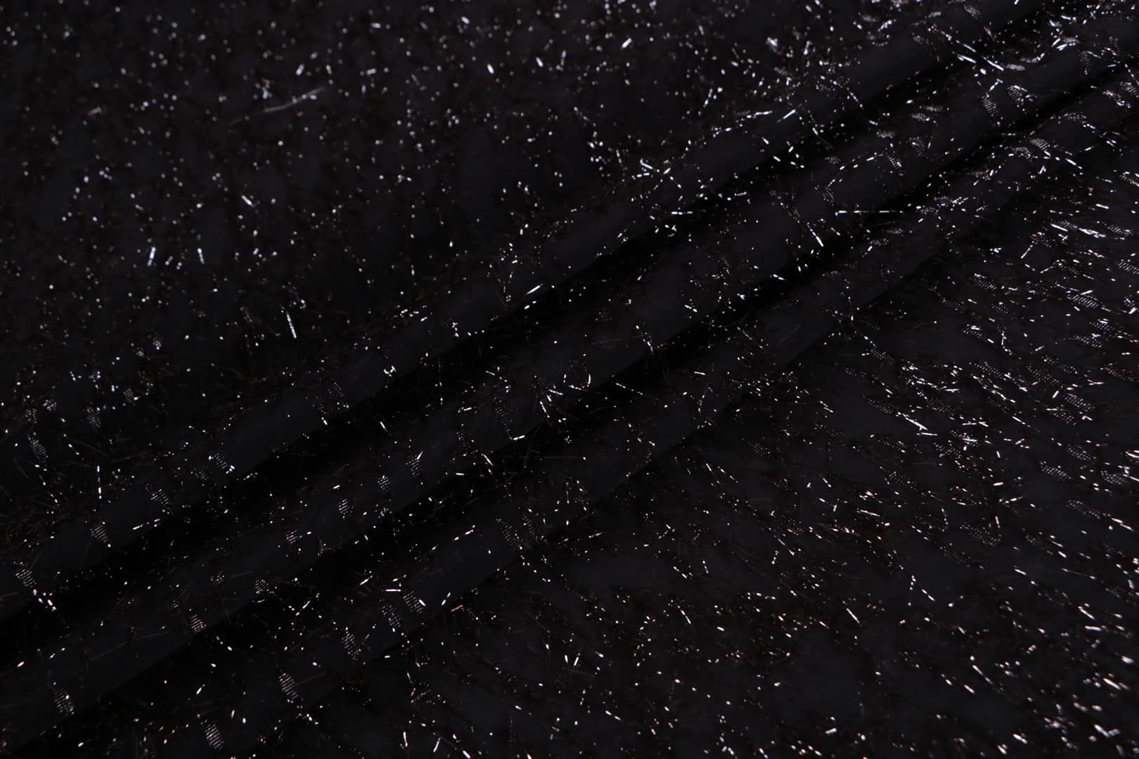 Black Polyester, Viscose fabric for dressmaking
