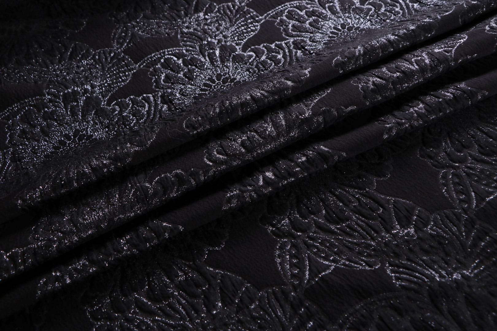Black Cotton, Polyester, Silk, Viscose fabric for dressmaking