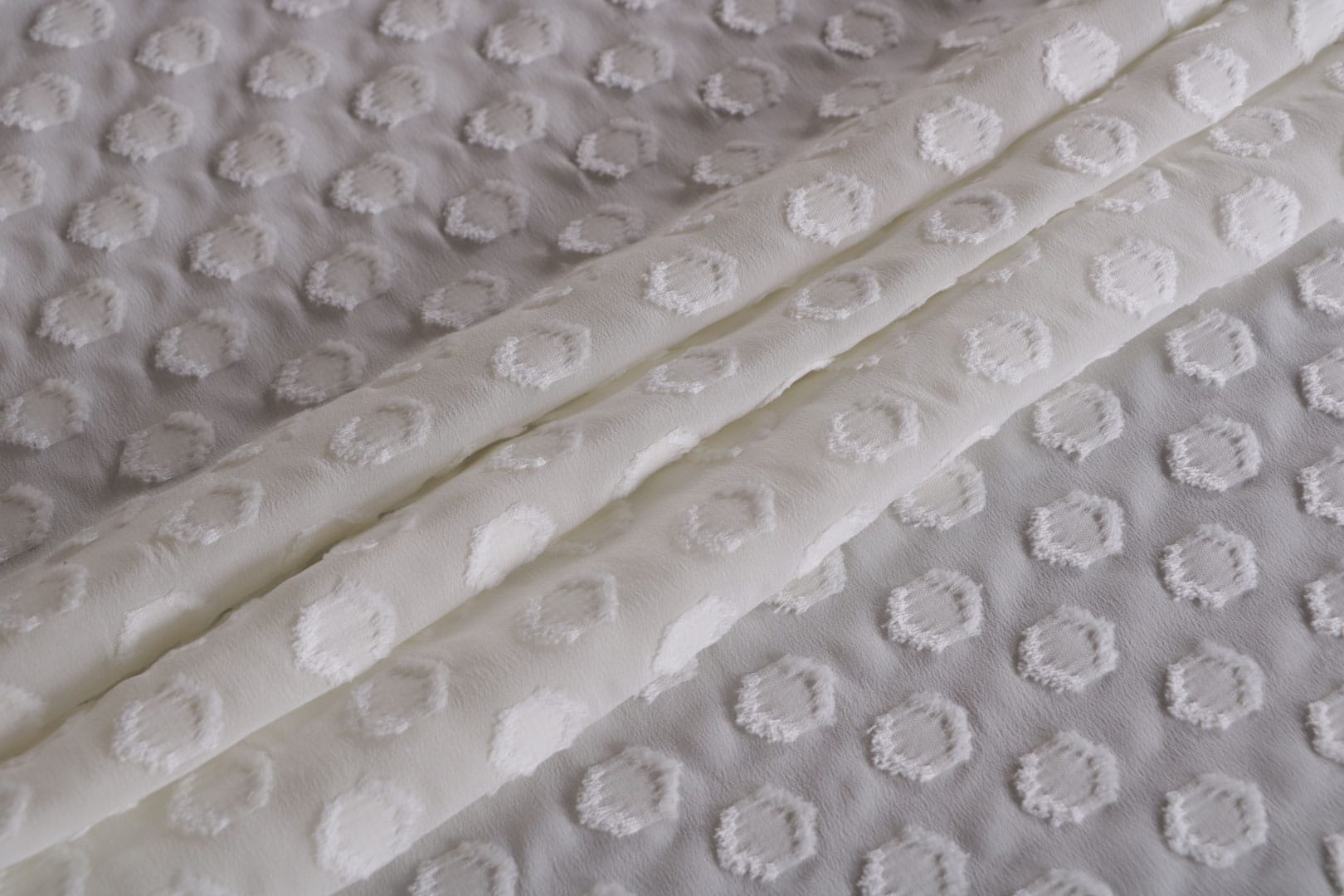 Tessuto Bianco in Cotone, Seta per abbigliamento