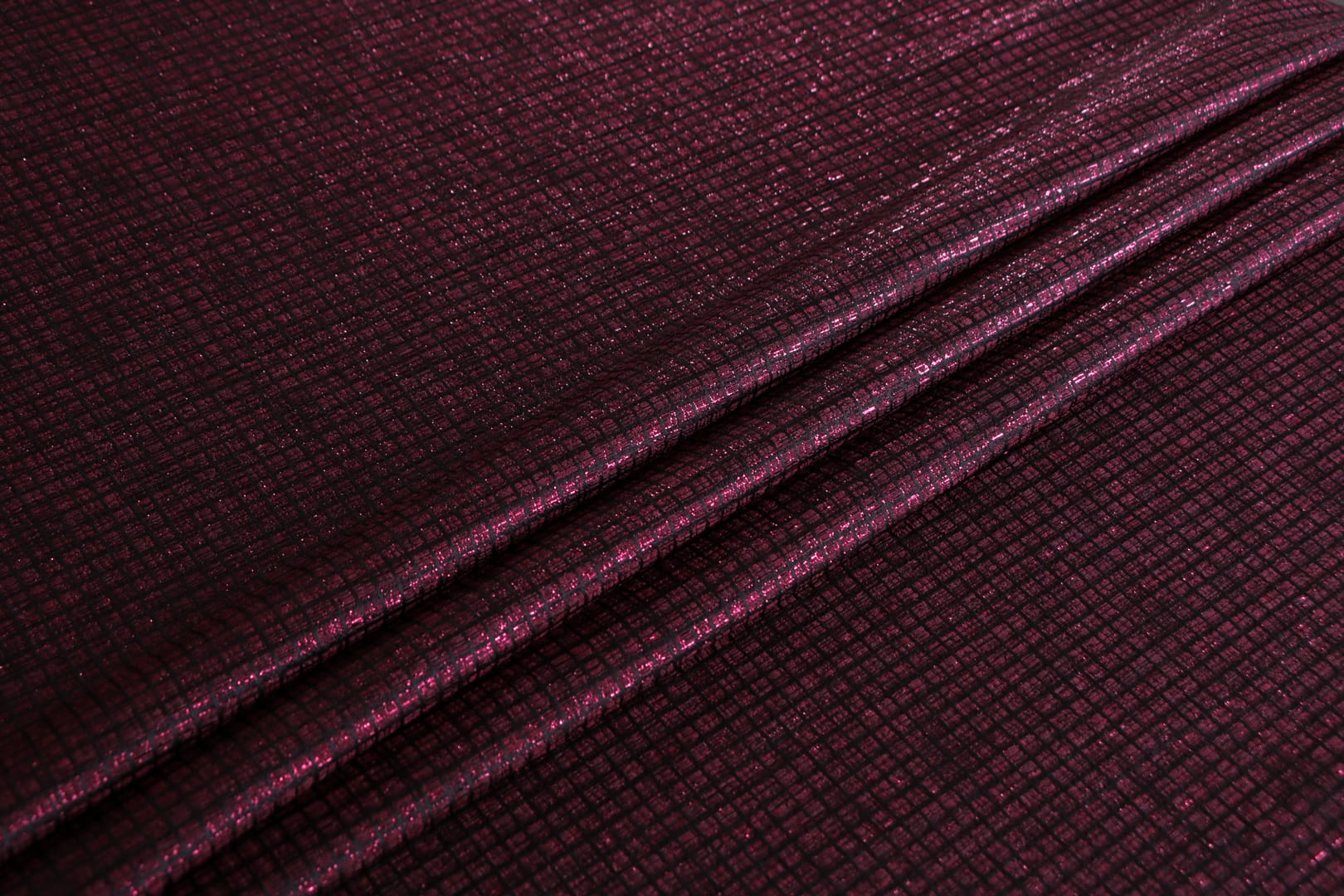 Red Polyester, Viscose, Wool fabric for dressmaking