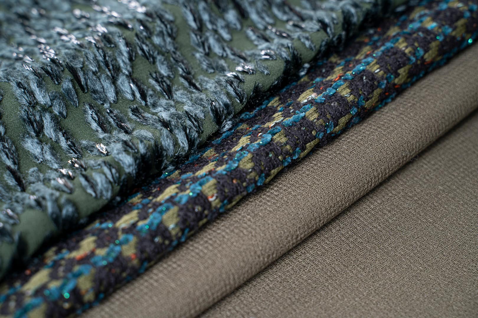 Olive green apparel fabrics | Fall 2021 color trends | new tess