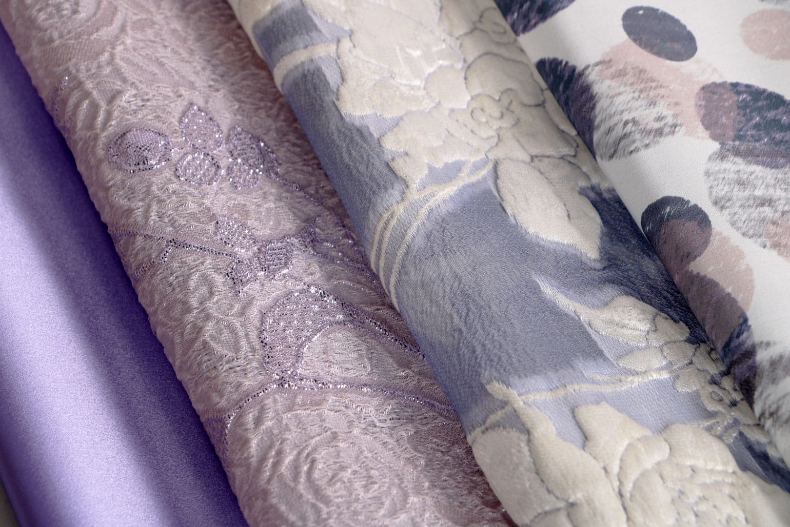 Purple Rose Pastel Fabrics for dressmaking | new tess