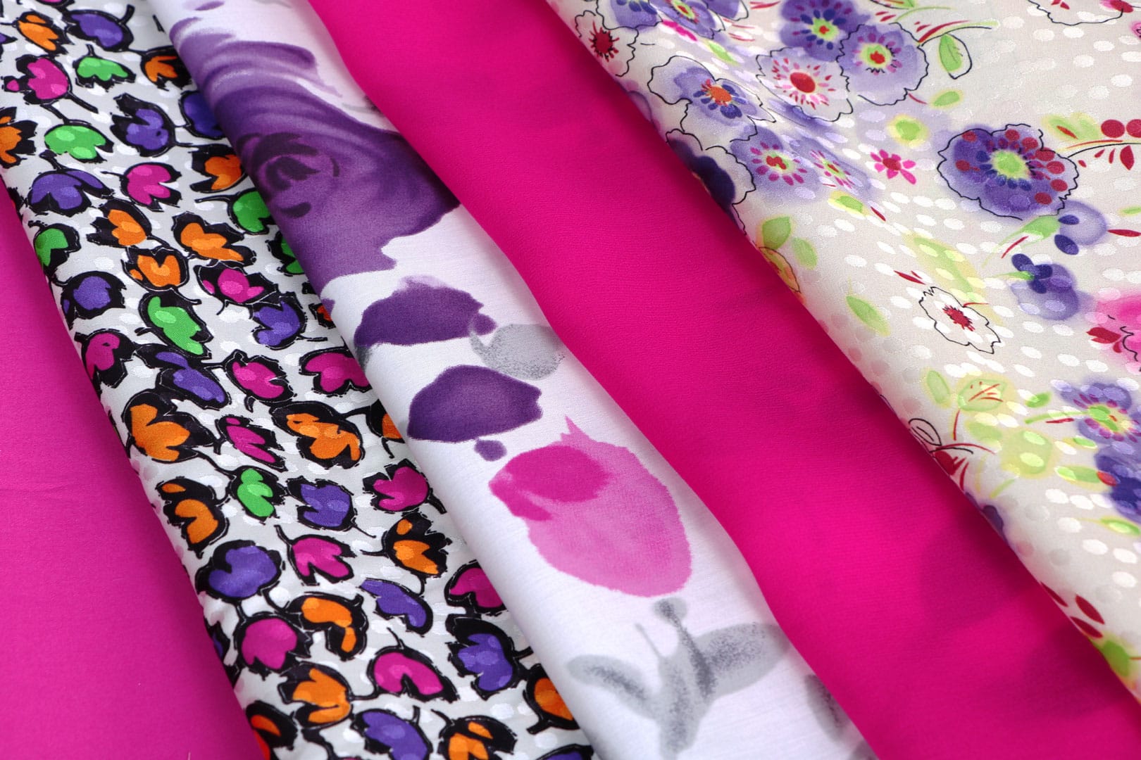 Raspberry Sorbet fuchsia fabrics for dressmaking and fashion | new tess