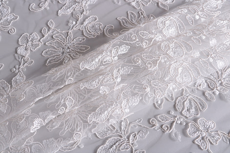 Embroidered Tulle for wedding dress | new tess bridal Embroidered Tulle for wedding dress | new tess bridal