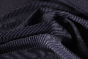 Tessuto Flanella Blu in Lana per abbigliamento