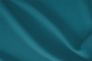 Tissu Crêpe de laine Bleu paon en Laine pour vêtements
