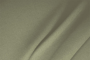 Tissu Couture Double crêpe de laine Vert foin en Laine TC000108