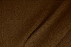 Tissu Couture Double crêpe de laine Marron blaireau en Laine TC000096