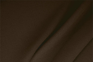 Tissu Couture Double crêpe de laine Marron foncé en Laine TC000095