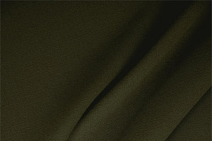 Tissu Double crêpe de laine Vert sapin en Laine pour vêtements