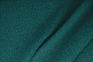 Tissu Couture Double crêpe de laine Bleu paon en Laine TC000102
