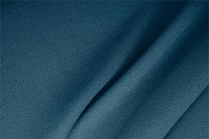 Tissu Couture Double crêpe de laine Bleu frelon en Laine TC000101