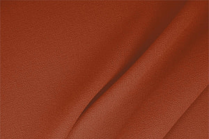 Coral Brown Wool Wool Double Crêpe fabric for dressmaking