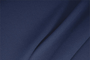Tissu Double crêpe de laine Bleu océan en Laine pour vêtements