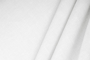 Optical White Linen, Stretch, Viscose Linen Blend Apparel Fabric