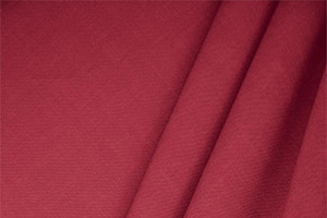 Cherry Red Linen, Stretch, Viscose Linen Blend fabric for dressmaking