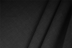 Black linen blend fabric for dressmaking