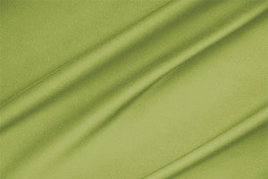 Tessuto Rasatello di Cotone Stretch Verde Cedro in Cotone, Stretch per abbigliamento