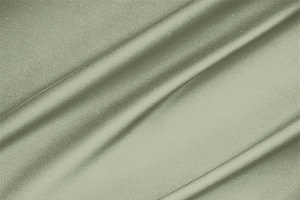 Tessuto Rasatello di Cotone Stretch Verde Sasso in Cotone, Stretch per abbigliamento