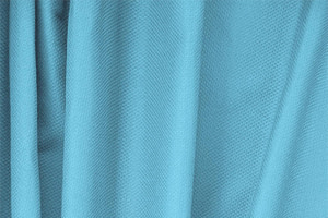 Turquoise Blue Cotton, Stretch Pique Stretch fabric for dressmaking