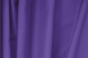 Tessuto Piquet Stretch Viola Iris in Cotone, Stretch per abbigliamento