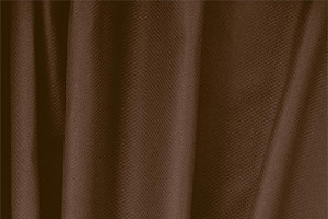 Tissu Piquet Stretch Marron cacao en Coton, Stretch pour vêtements