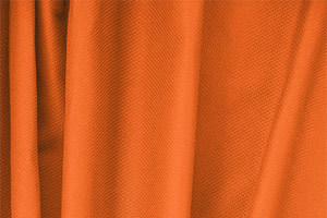 Tangerine Orange Cotton, Stretch Pique Stretch fabric for dressmaking
