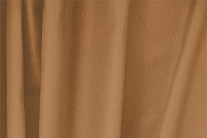 Tissu Piquet Stretch Orange safran en Coton, Stretch pour vêtements
