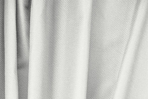 Tissu Piquet Stretch Argent perle en Coton, Stretch pour vêtements