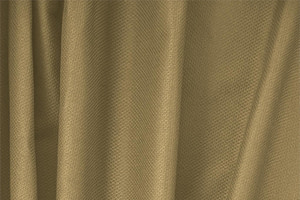 Tessuto Piquet Stretch Beige Noce in Cotone, Stretch per abbigliamento