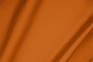 Tessuto Raso Di Cotone Stretch Mandarino per Abbigliamento