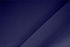 Tessuto Microfibra Crêpe Blu Notte in Poliestere per abbigliamento