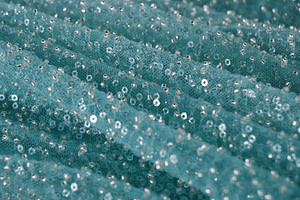 Tissu Paillettes Bleu en Polyester pour vêtements