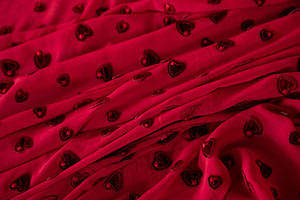 Tessuto Rosso in Poliestere, Viscosa per Abbigliamento TC000809
