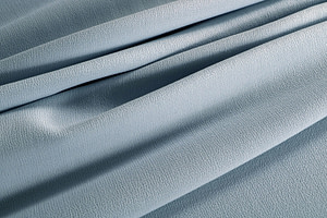 Tissu Double crêpe de laine Bleu Glacier en Laine pour vêtements