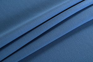 Tissu Double crêpe de laine Bleu Tahiti en Laine pour vêtements