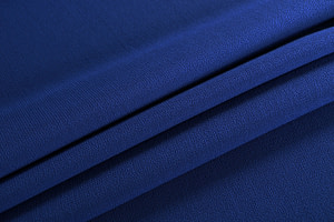 Tissu Double crêpe de laine Bleu Chine en Laine pour vêtements