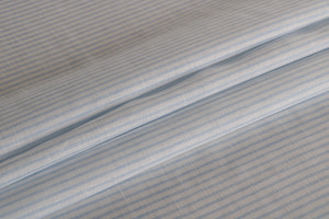 Blue, White Linen Chambray fabric for dressmaking