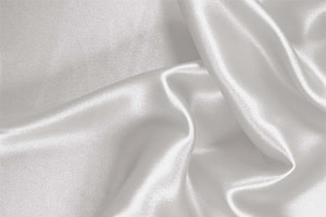 Dew Silver Silk Crêpe Satin Apparel Fabric