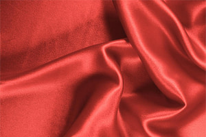 Geranium Pink Silk Crêpe Satin Apparel Fabric