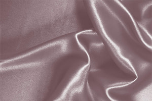 Tessuto Crêpe Satin Rosa Rosato in Seta per Abbigliamento UN000151