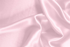 Tessuto Crêpe Satin Rosa Baby in Seta per Abbigliamento UN000152