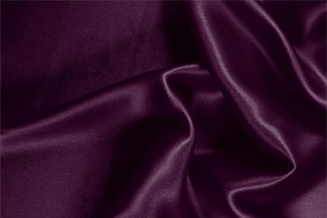 Tissu Couture Crêpe Satin Violet prune en Soie