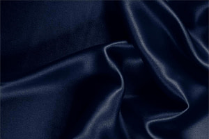 Navy Blue Silk Crêpe Satin Apparel Fabric