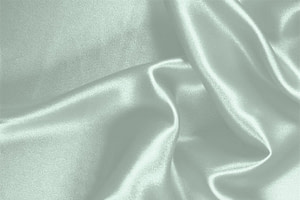 Tissu Crêpe Satin Vert opale en Soie pour vêtements