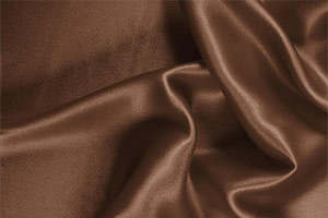 Walnut Brown Silk Crêpe Satin Apparel Fabric