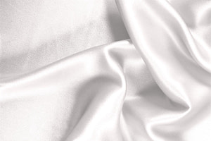 Tessuto Raso Stretch Bianco Latte in Seta, Stretch per Abbigliamento UN000610
